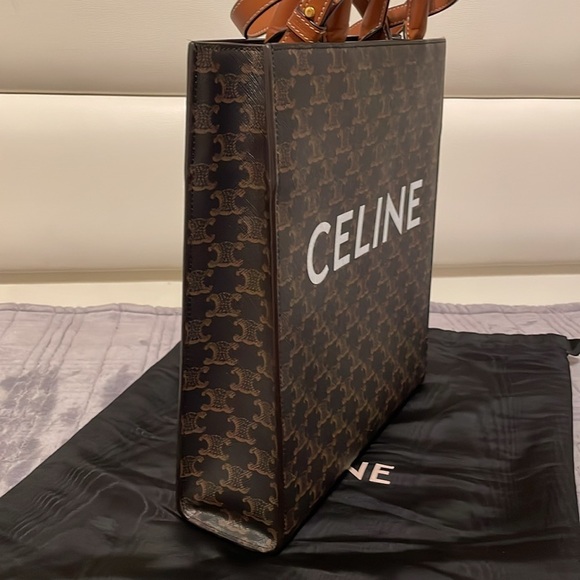 Celine Cabas Tote Triomphe Coated Canvas Bag - Picture 4 of 15